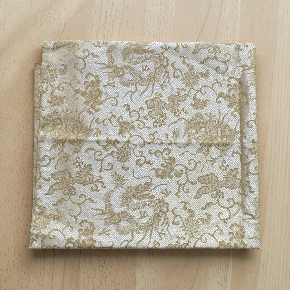 Vintage Imperial Dragon Chinoiserie  Brocade Fabric 75-55